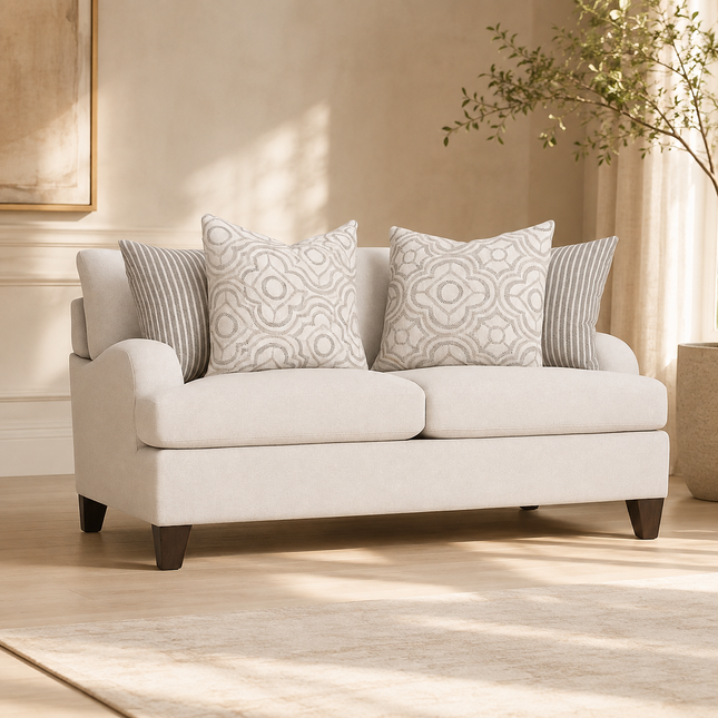Malaga 67" Upholstered 2 Seater Loveseat Classic Cushion Sofa for Living & Lounge Spaces