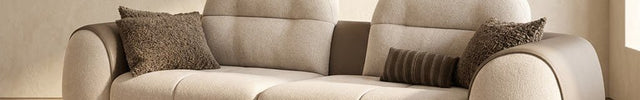 Vancouver Luxury Modern Sofa with Rounded Armrests and Minimalist Designer Couch for Living Room
