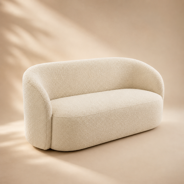Lunor 68" Wabi-Sabi 2-Seater Curved Sofa – Japandi Minimalist Customisable Upholstered Couch for Living Room