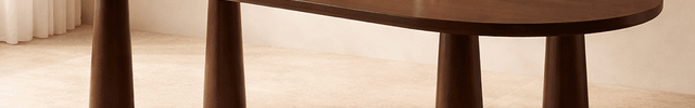 Auburn Grace Oval Dining Table Mid Century Modern Contemporary Design Cylindrical Legs Ideal for Dining Room