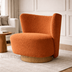 Rust Orange Fuzzy Boucle