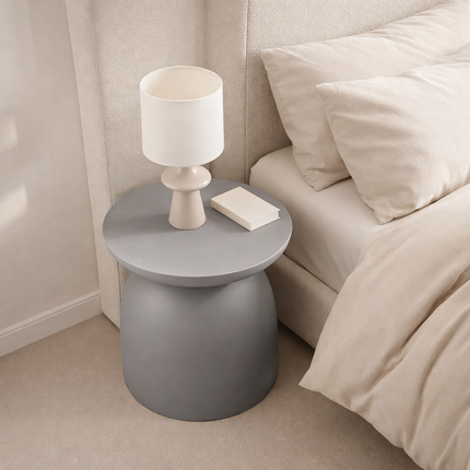 Alba Dome – Custom Sculptural Dome Base Side Table in Japandi Scandinavian Mid Century Modern Style for Living Room or Bedroom