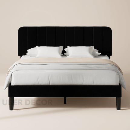 Dreamy Dusk Japandi Curved Budget Storage Bed – Modern Bedroom Essential