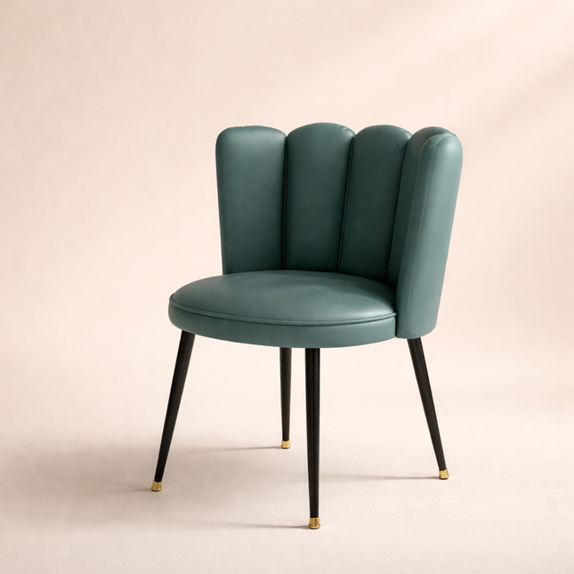 Liana Accent Chair- Mid Century Modern Upholstered Side Chairs for Dining Room or Living Room Bedroom Vanity