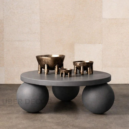 Albany Mid Century Modern Japandi Coffee Table with Organic Freeform Wooden Top and Geometric Base for Living Room