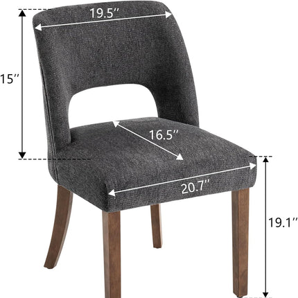 Vion Dining Chair Custom Made Mid Century Modern Design with Curved Back Ideal for Dining Room Formal Dining Area