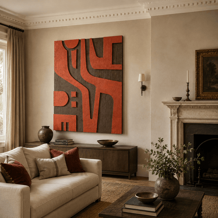 Geometric Maze Art Deco 3D Wall Art – Sculptural Abstract Relief Decor for Living Rooms, Entryways, and Modern Interiors