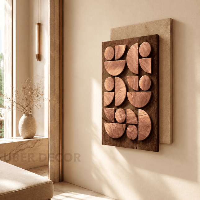 Circle Form Harmony Japandi Wooden Wall Art - product image 2