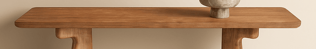Renley Form Console Table – Sculptural Modern Wood Console for Luxury Hallways & Living Rooms - Uber Decor