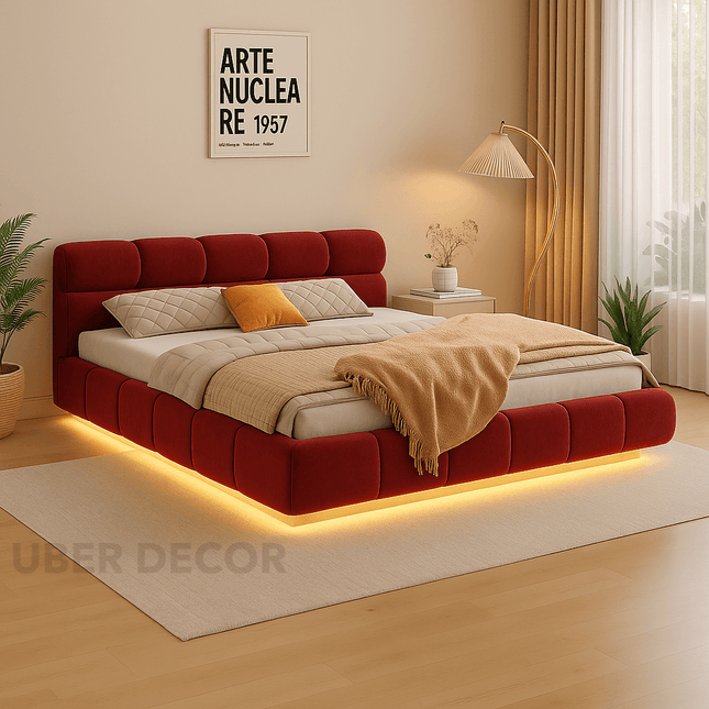 Glowrest LED Bed – Contemporary Floating Platform Design