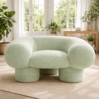 Mint Green Fuzzy Boucle