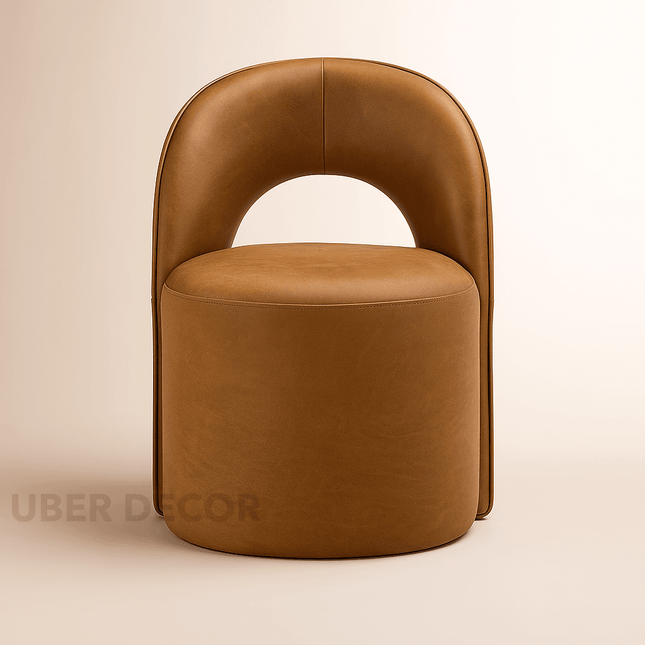 Arloe Modern Side Chair Custom Made with Arched Back and Rounded Base Ideal for Dining Room Bedroom or Accent Space - Uber Decor