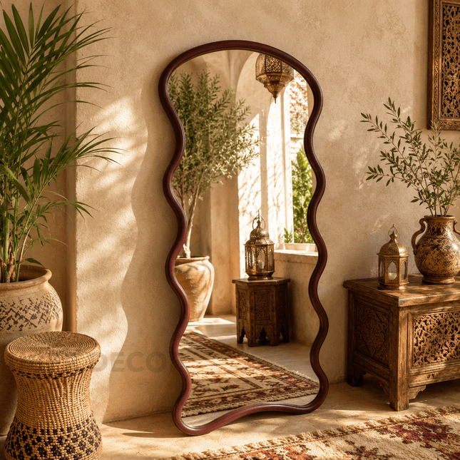 Medina Moroccan Full Length Floor Mirror – Bohemian Style Mirror for Bedroom