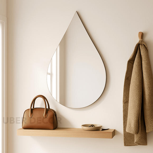 Lira Mirror – Teardrop Frameless Wall Mirror for  Modern Minimalist Decor