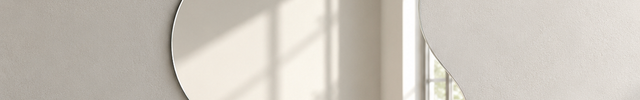 Vara Frameless HD Mirror Irregular Wall Mirror with Wavy Silhouette for Bathroom, Living Room & Entryway — complete product view