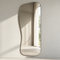 Bonita Irregular Full Length Mirror - Curved Frameless Wall Mounted Mirror for Aesthetic Home Decor, Bedroom Gift — complete product view
