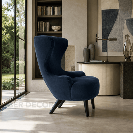 Luken High Back Wing Accent Chair – Contemporary Reading Corner