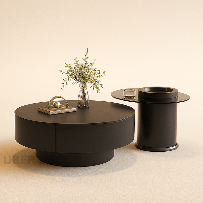 Tagus Nero Italian Minimalist Coffee Table – Unique Nordic-Inspired Design for Modern Living Rooms