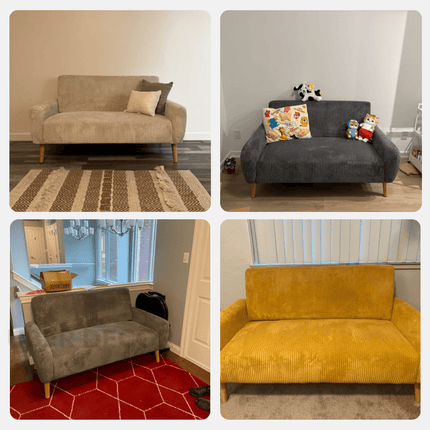 Viona 57" Loveseat- Mid Century Modern Upholstered 2 Seater Sofa for Living Room, Hotel or Bedroom