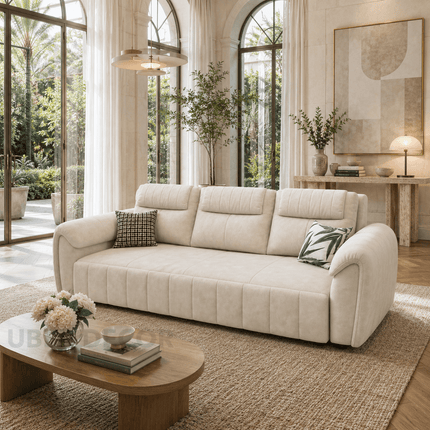 Dalian pull-out sleeper sofa – lifestyle view in luxury living room or lounge India