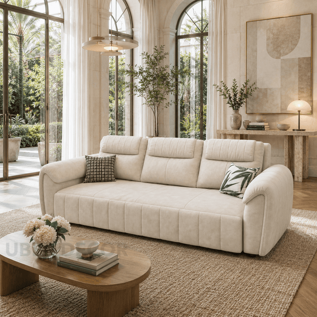 Dalian pull-out sleeper sofa – lifestyle view in luxury living room or lounge India