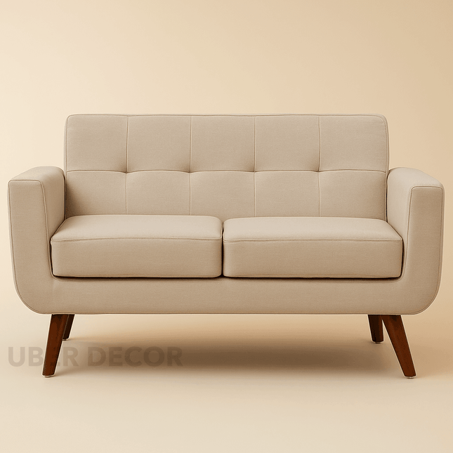 Mumbai 51" 2‑Seater Curved Loveseat – Customisable Soft-Edge Sofa for Living or Lounge
