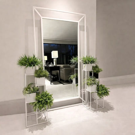 IronGlow- Full Length Metal Framed Large Size Mirror for High Ceiling Living Room, Entrance Foyer, Living Room, Boutique or Clothing Store