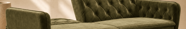 Arezzo 83" Futon Sofa- Tufted Laid Back Convertible Futon Couch Bed for Small Spaces, Home or Office