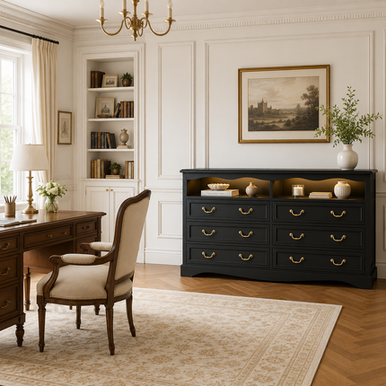 Belmont Luxe 6-Drawer French Country Style Cabinet for Bedroom, Living Room & Entryway