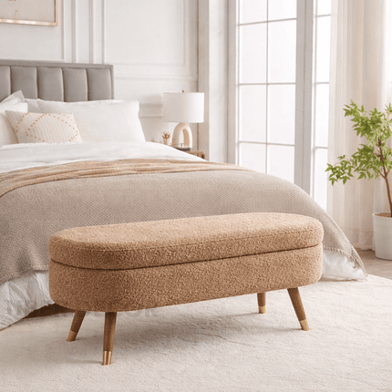 Elora Oval Storage Bench with Lift Top Lid