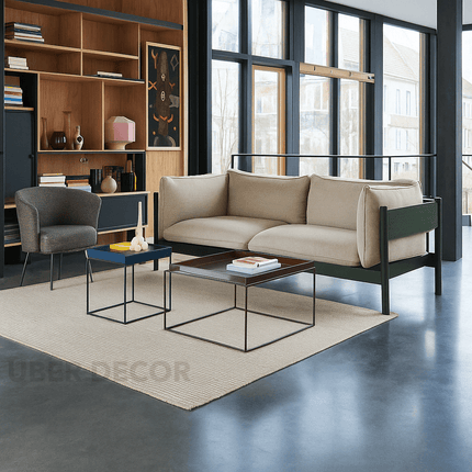 Kingman Mid-Century Modern Sofa Minimalist Wooden Frame Couch for Living Room