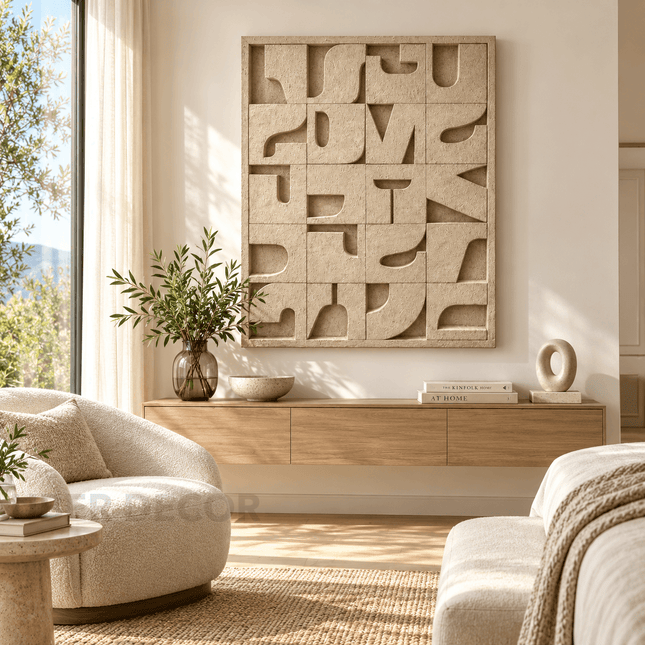 Shadow Grid Rhythm Japandi Wall Art - product image 2