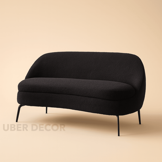 Seoul 50" 2-Seater Curved Loveseat – Elegant Soft-Edge Sofa for Living or Lounge Areas