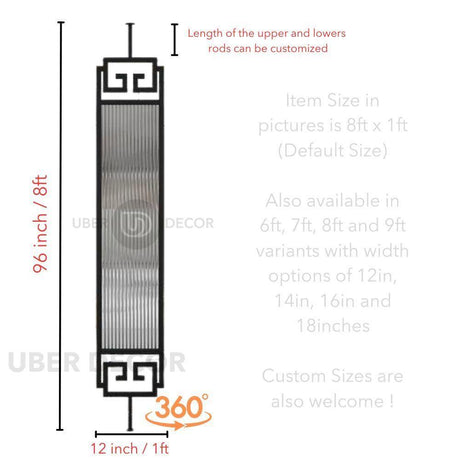 Bespoke Metal Room Divider Wall Stainless Steel Room Partition Screen - Customizable Metal Room Separator - Uber Decor