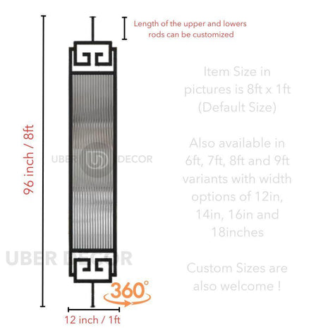 Bespoke Metal Room Divider Wall Stainless Steel Room Partition Screen - Customizable Metal Room Separator - Uber Decor