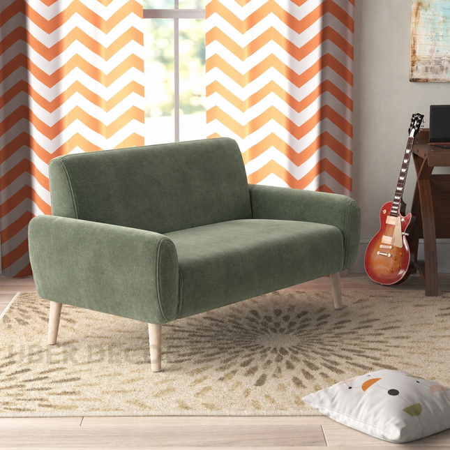 Viona 57" Loveseat- Mid Century Modern Upholstered 2 Seater Sofa for Living Room, Hotel or Bedroom