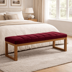 Deep Maroon Suede Velvet