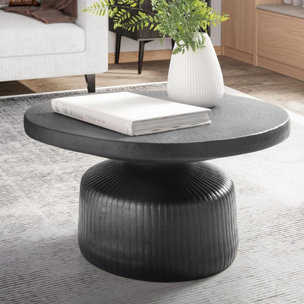 Kolar Coffee Table Contemporary Sculptural Mid Century Modern Scandinavian Inspired Solid Wood Center Table With Solid Wood Base For Living Room