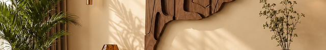 Carved Terrain Rhythm Japandi Wooden  Wall Art – Relief for Living Room