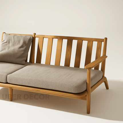 Houston 3-Seater Mid-Century Modern Sofa Wooden Frame Minimalist Couch for Living Room