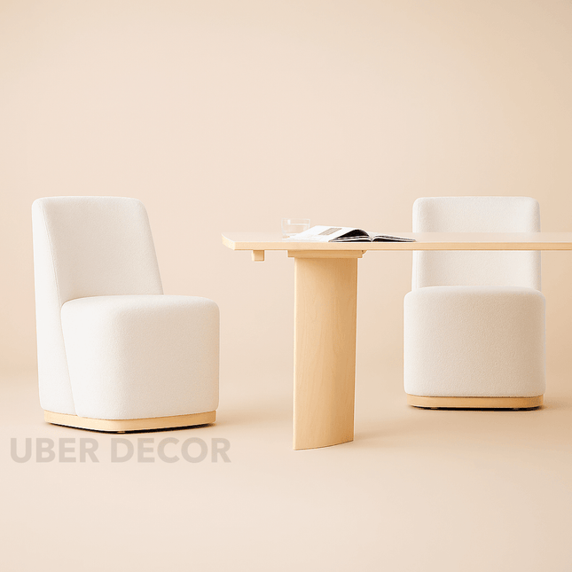 ArcLinea Modern Dining Chair Set of 2 Contemporary Minimalist Custom Made Design Ideal for Dining Room Kitchen Dining Area - Uber Decor