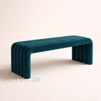 Peacock Blue Suede Velvet