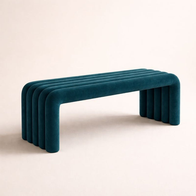 Nuvin Arc – Modern Nordic Bench with Sculptural Form | Minimalist Shoe Changing Stool for Entryways, Living Rooms, or Bedrooms