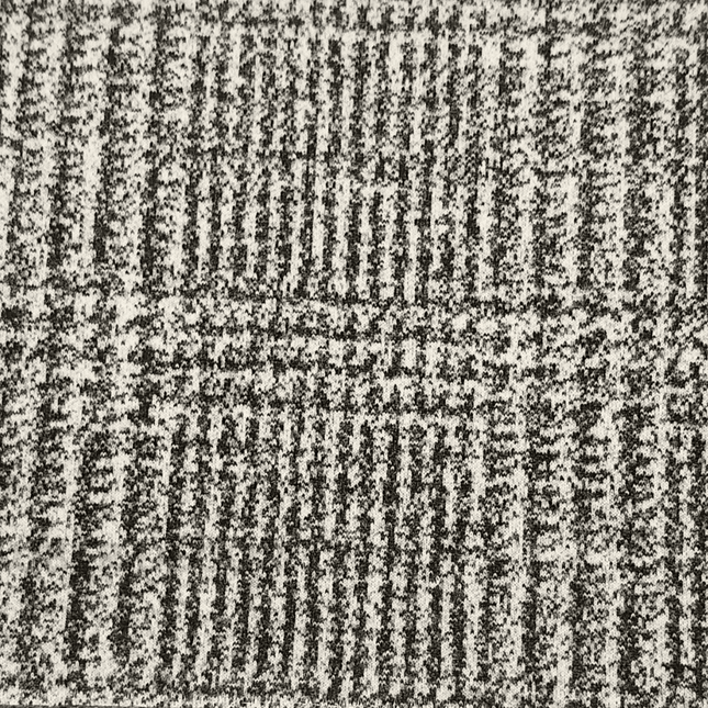 Singapora - Textured Suede Upholstery Fabric - Black & Ivory Pattern