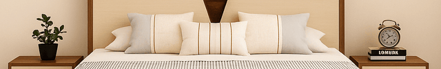 OakLoom Wabi Sabi Contemporary Panel Platform Customisable Bed for Master Bedroom - Uber Decor