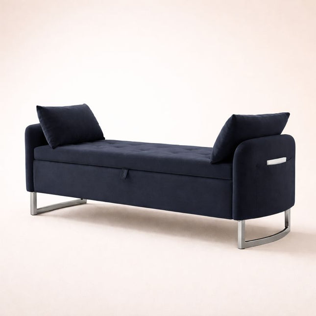 Norelle Contemporary Luxe Flip Top Storage Bench – Modern American-Inspired King Bed Companion for Bedroom & Lounge