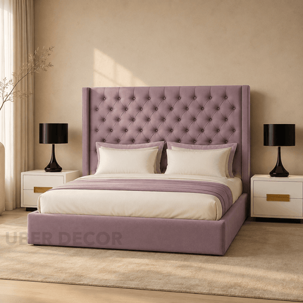 Rest Royale Wingback Bed – Diamond-Tufted Headboard for Luxe Interiors