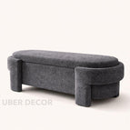 Charcoal Grey Fuzzy Boucle