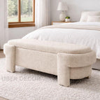 Beige Fuzzy Boucle