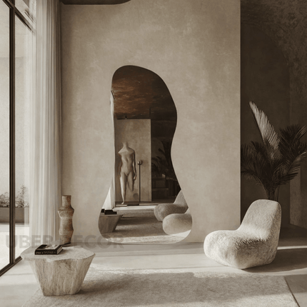 Miraan Frameless HD Mirror – Full-Length Irregular Wall Mirror for Fitroom, Bedroom & Lounge